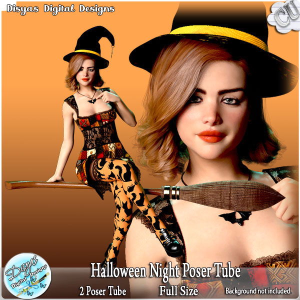 HALLOWEEN NIGHT POSER TUBE CU by Disyas - Click Image to Close